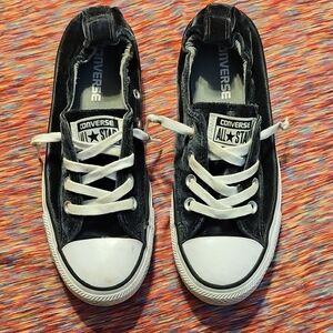 Converse Shoreline Black Velvet All Star Sneakers